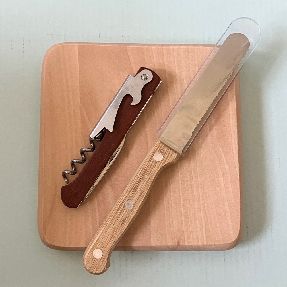 Insulated Wine Tote Cooler + Cheese Board & Tools Set - Picture 8 of 12